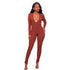 Womens Zipper Bodycon Clubwear Casual Party 2 Ways Wear #Long Sleeves #V-Neck #Zipper